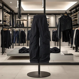 Autumn Trendy Brand Men's Straight Long Pants Mid Outdoor Water-Repellent Breathable Worsted Scimitar Overalls Loose Paratrooper