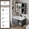 Lavabo in ceramica 70x48 + Set con armadietto a specchio smart