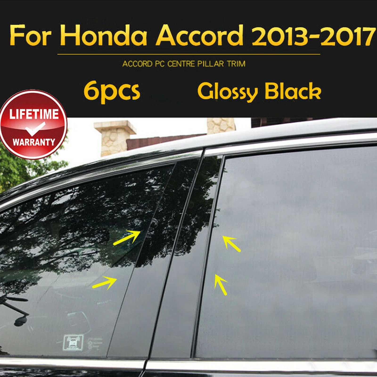 honda accord black window trim