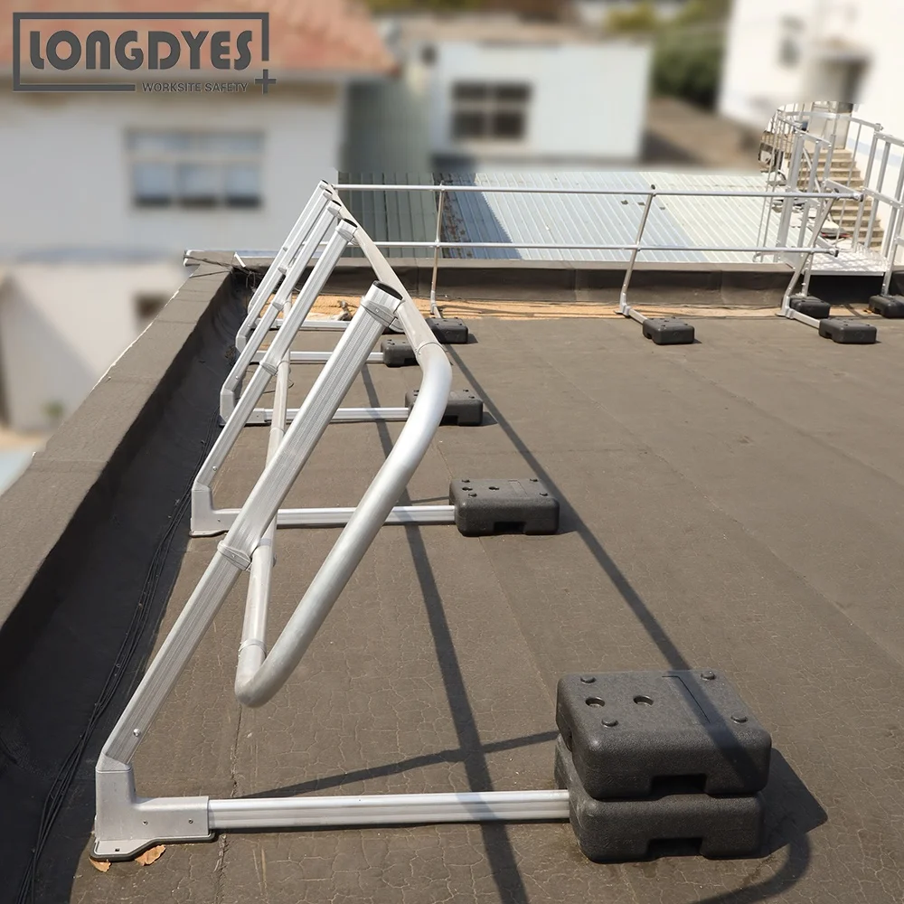 Free Standing Guardrail System for Use on Flat Surfaces