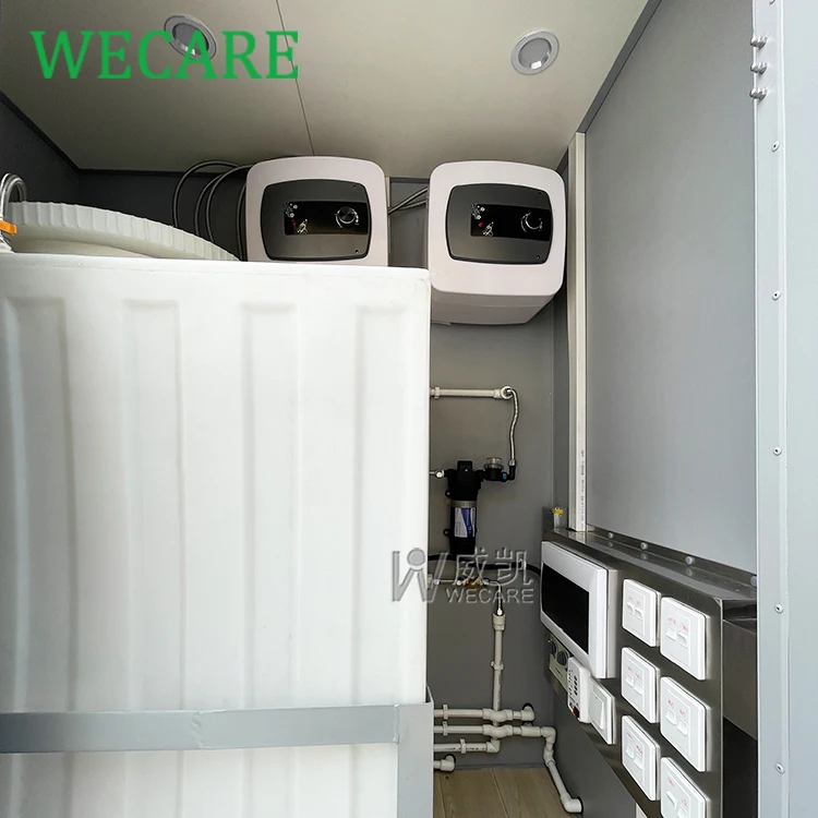 Wecare Customised Luxury Porta Potty Business Mobile Vip Restroom Trailer Outdoor Mobile Portable Toilet Trailer