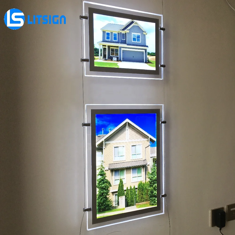 Backlit Column Acrylic Sheet Shadow Picture Frame Material Duratrans Led Panel A1 Slim Light Box for Advertising