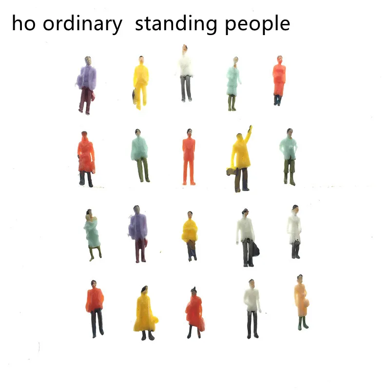 Architectural Building Miniature Color Human People Plastic Train Railway Scenery Layouts Scale Model HO Figures