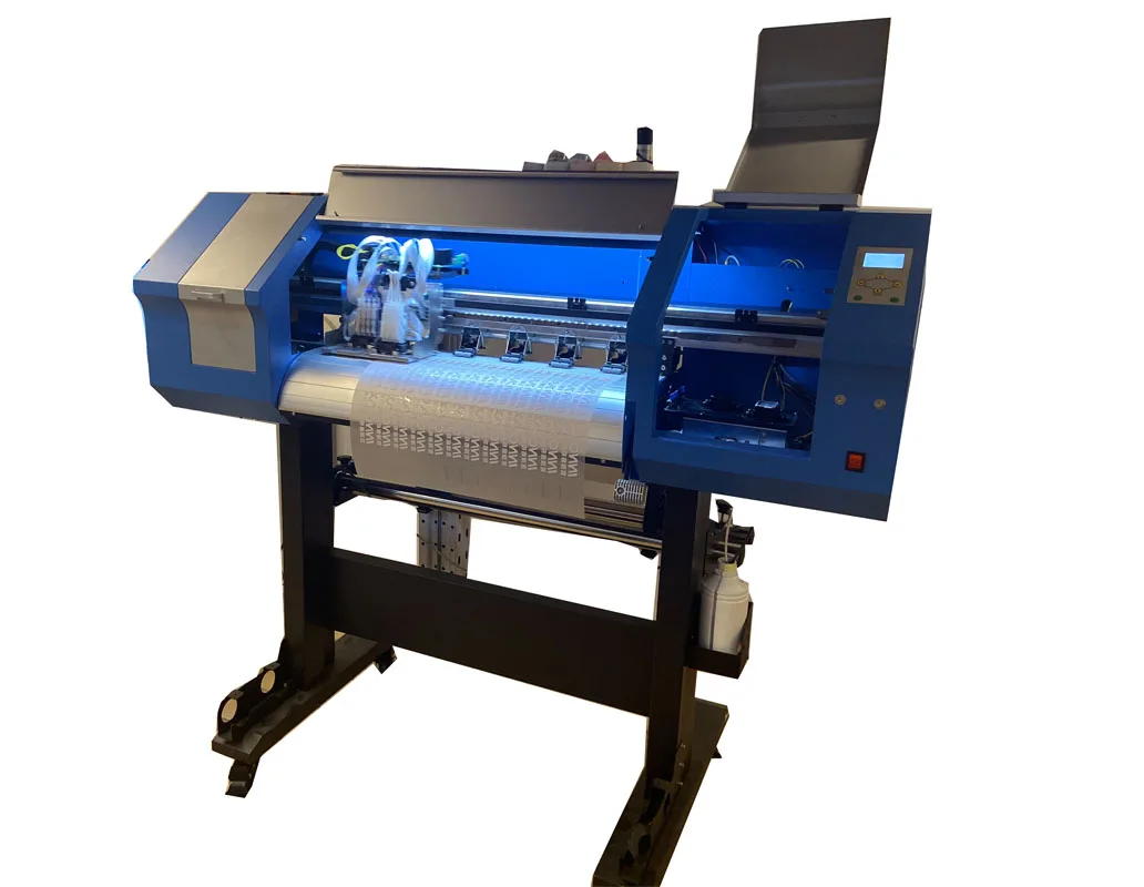 无切白色油墨热转印宠物薄膜t恤打印机带摇粉机制衣厂机 - buy white