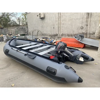 Durable PVC Hypalon Aluminum Floor Rescue Rowing Boat Inflatable RIB Fishing Dinghy Boats Pontoon with CE
