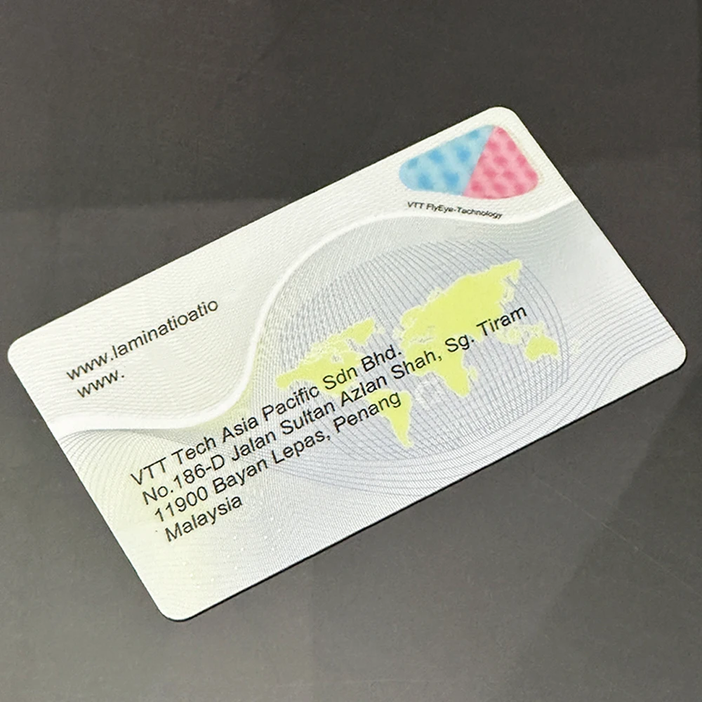 Manufactory Wholesale Hologram Hot Pressure Laminated Holographic Business  PVC Plastic Transparent Cards Printing