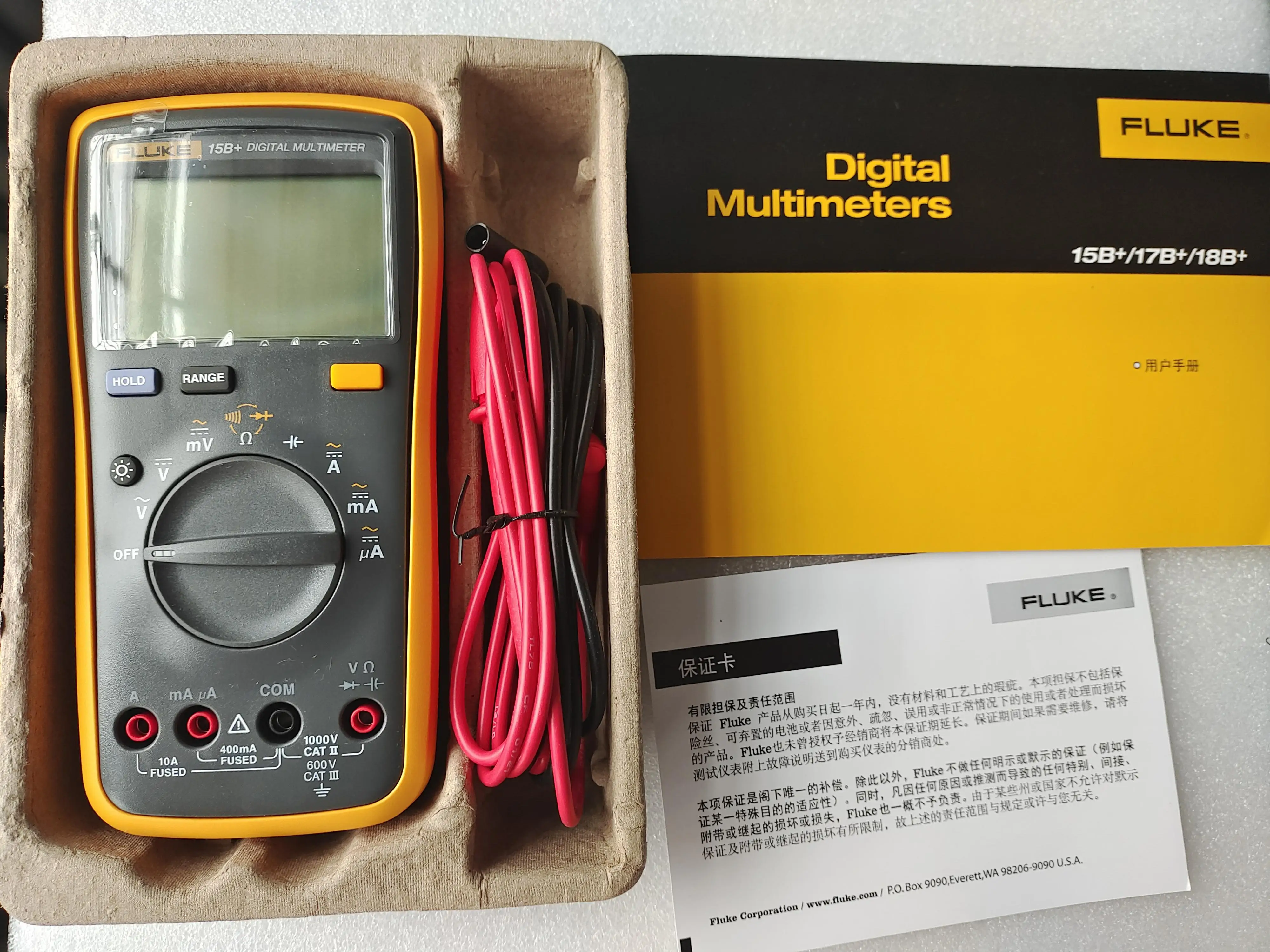 2023 New Fluke 15b+ 4000 Counts Digital Multimeter Ac/dc Current Test Multimeters Buy Digital