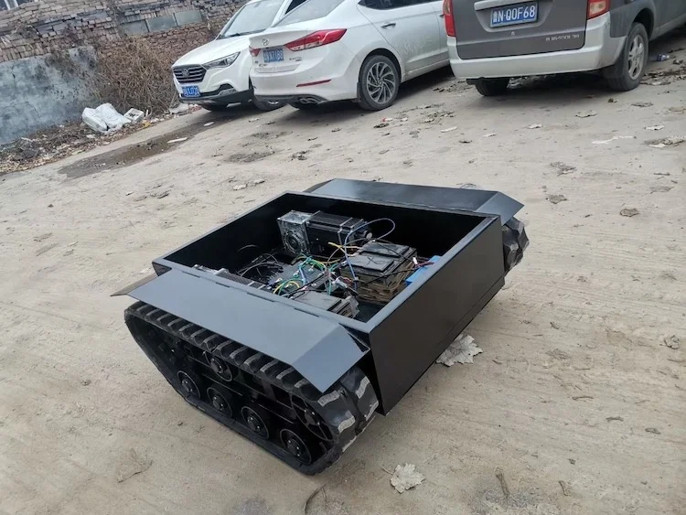 Tracked Chassis Robot Rubber Crawler Loading Weight Rubber Tracked Chassis Undercarriage in Stock for Sale