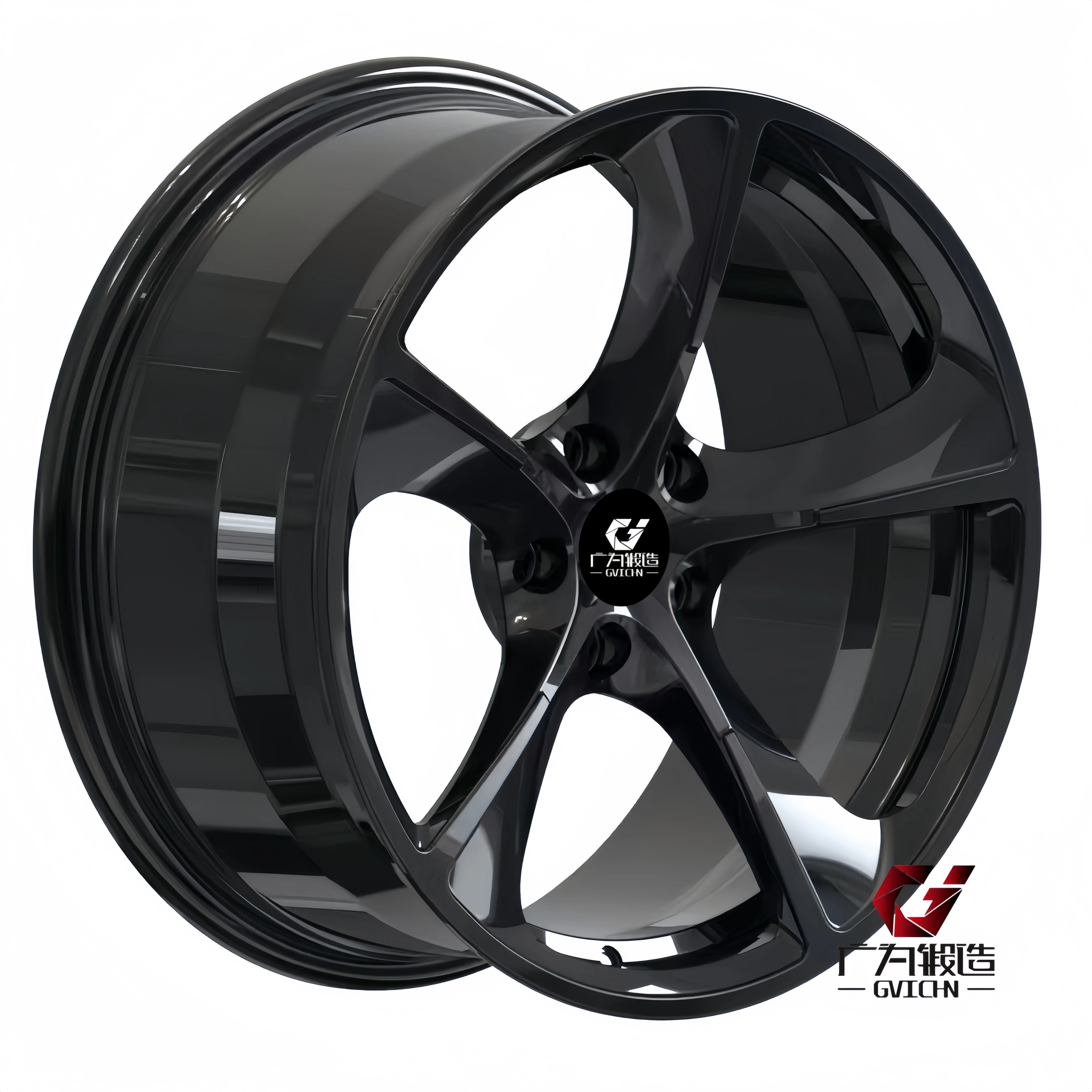 GVICHN Custom 16 17 18 19 20 21 inch Forged 6061Alloy Wheel Rim 5x112 5x114.3 5x120 Concave 5 Spoke Passenger Car Wheel