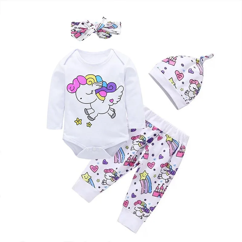 Yubenhong Baby Mädchen Kleidung Set 2-teilig - Langarmshirt Mit Hose Herbst Winter