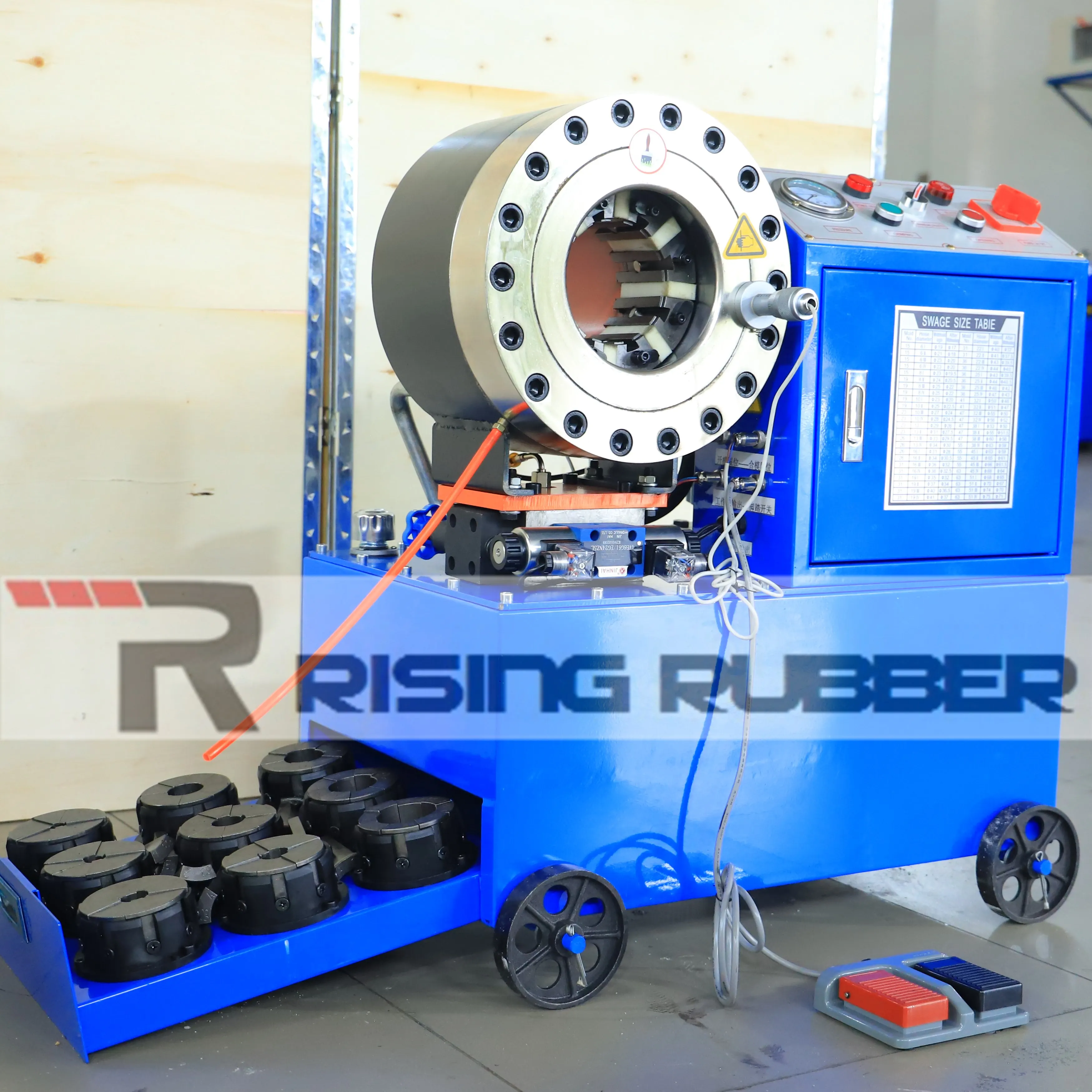 RISING CHILE 2 Inch Rubber Hydraulic Hose Press Crimping Machine Cutting Skiving Machine