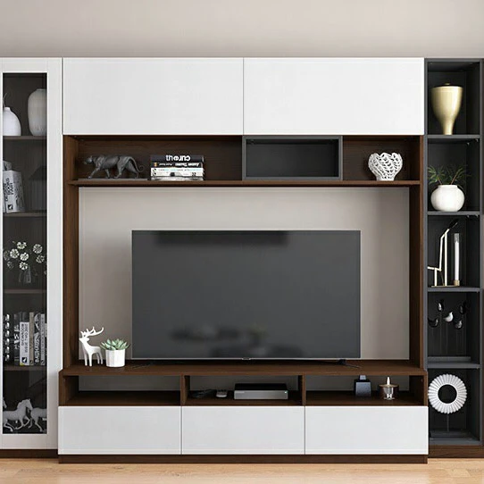 Nordic Style Tv Cabinet Tea Table Combination Small Family Living Room  Background Wall Tv Cabinet Design - Buy Wall Tv Cabinet Design,Modern  Wooden Sliding Door Tv Cabinet,Tv Unit And Coffee Table Set