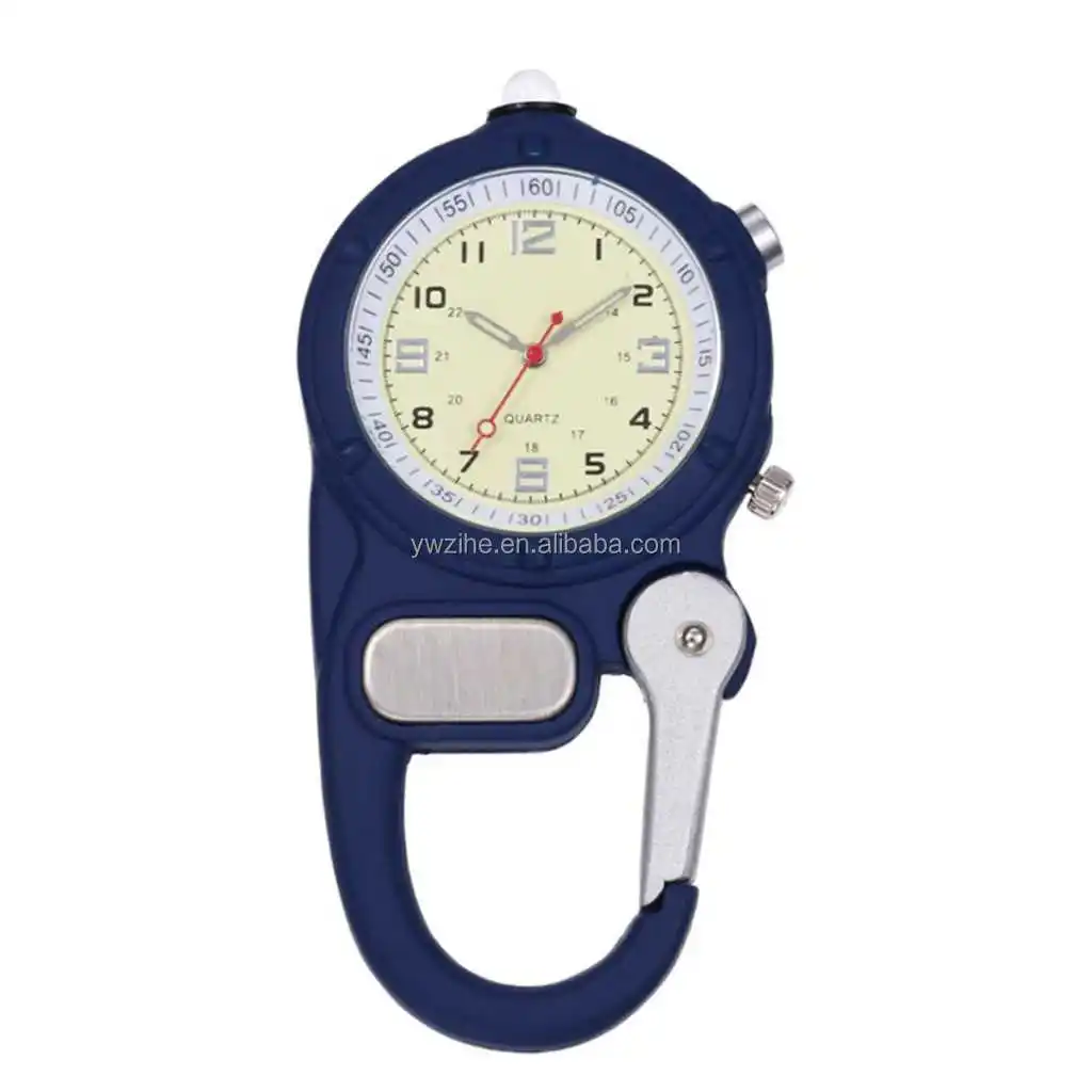 Portable Mini Clip Microlight Watch Carabiner Fob Watch Portable Mini  Microlight   Carabiner Fob Watch