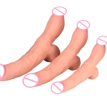 Double Ended Realistic Dildo with Scrotum Wearable Dildos Long Penis For Lesbian Anal Play G-spot Stimulator Sex Toys