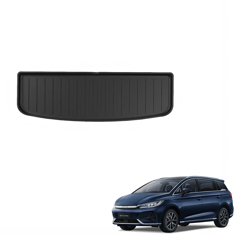 M6 RHD Rear Trunk Mat Car Mat 6 7 Seater Odorless Foot Pad Back Seat Mat TPE Material Decorative Accessories for BYD Emax7