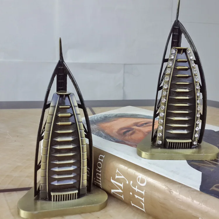 Metal Emirates Burj Al Arab Lego Tower Hotel Model Craft