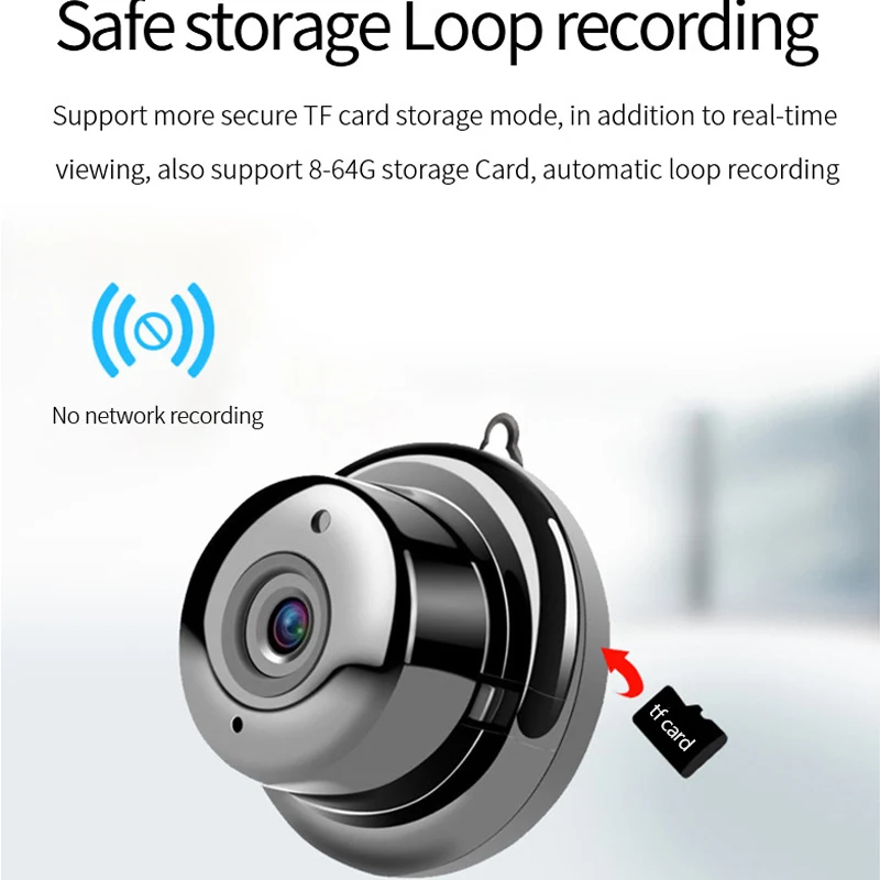 V380 WiFi Camera Motion Detection Video Cameras Home Security IP Cam Mini Wifi DVR Cameras