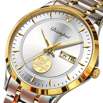 DIANPAI Authentic Men's Fully Automatic Mechanical Watch Business Waterproof Fashion Top Ten Brands Good Luck Pixiu Watch