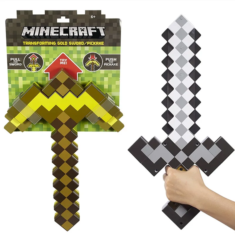 Minecraft Diamond Sword And Pickaxe Two-in-one Deformation Bow And ...