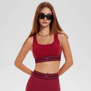 Wholesale Ladies Gym Training Yoga Bra High Quality Shoulder Strap Elastic Women Workout Sports Bra Top Fitness for Women