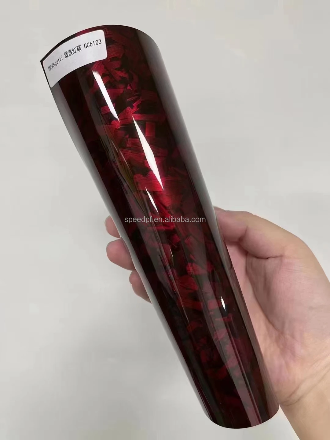 Film vinyle rouge brillant pour covering | adhesive