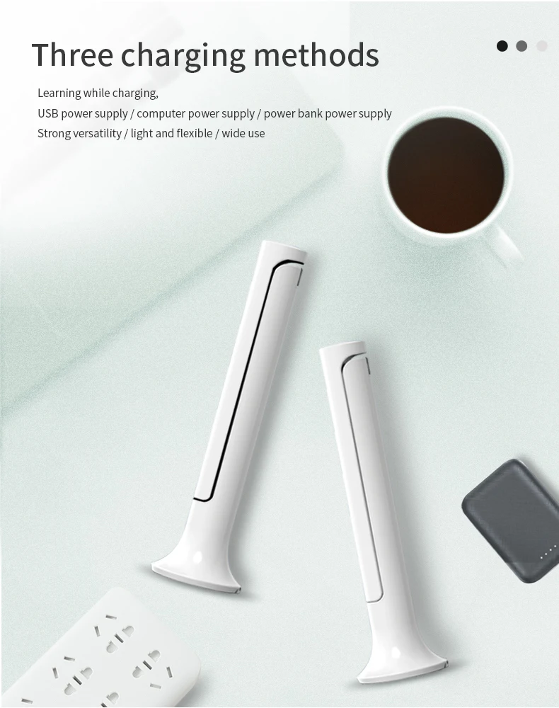 New Design Modern Children Reading LED Desk Lamp In Study USB Rechargeable Table Lamp