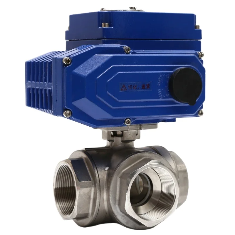 Electric threaded three-way ball valve Internal thread reversing adjustment Electric threaded three-way ball valve