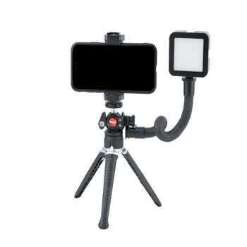 Fotopro Multi Functional Smartphone Video Vloging Kit Tripod With Magic Arm and Rotation Ball Head detail image
