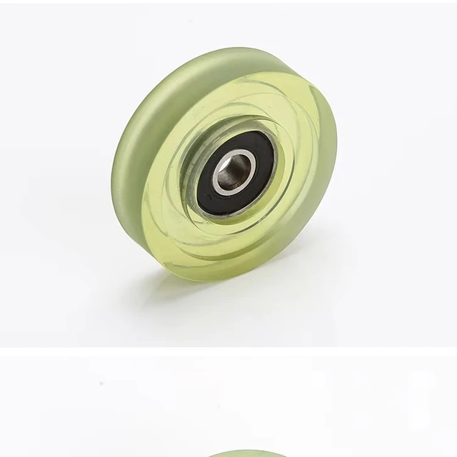 Polyurethane Coated Rubber Roll Bearing PU Shaft Guide Silent Industrial Use Wear Resistant Cutting Service Ruiyi RY-0010
