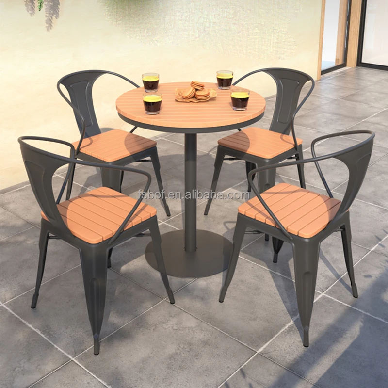 Modern Furniture Outdoor Coffee Shop Tables And Chairs Waterproof