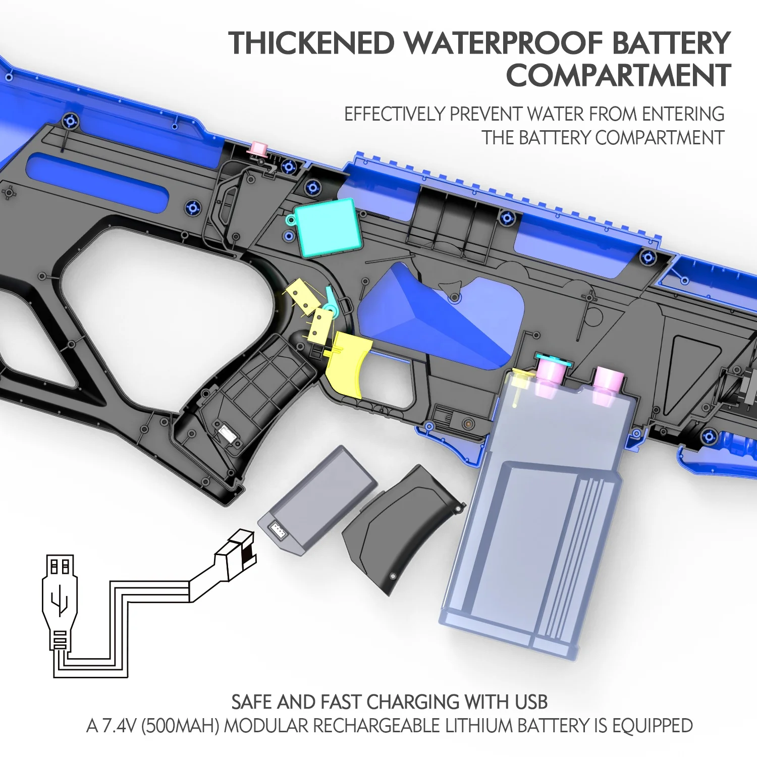 Летняя игрушка pistola de agua большие насадки автоматическое хранение воды на дальнем расстоянии с перезаряжаемым аккумулятором водяной