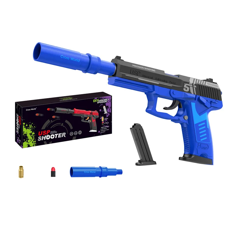 Hot Style 2023 Safety Soft Bullet Toys Guns Pistola De Juguete Pistol Shell Throwing Toy Gun