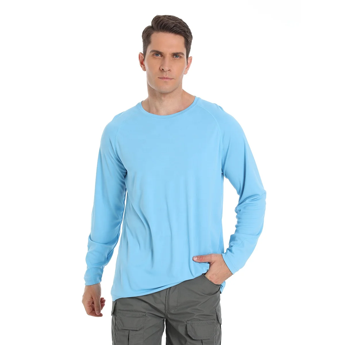 Chemise Homme Silver Bait 2XL Bleu - Manches Longues - Dri-Fit UV Protection - Pêche