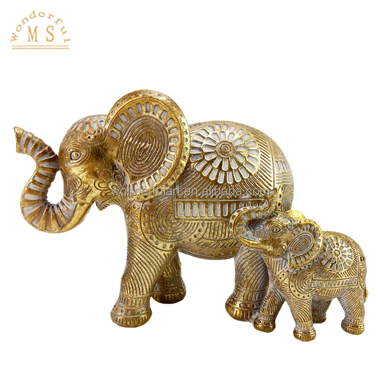 Wedding decoration Middle Size Resin Animal Elephant Statue Family Design for Home Decoration Mother's Day Gift and Busy Present