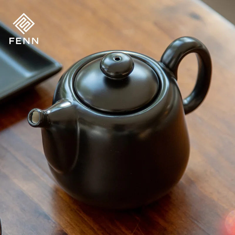 FENN wholesale custom magic teapot tea service portable tea set vintage restaurant black tea teapots ceremony set for gift