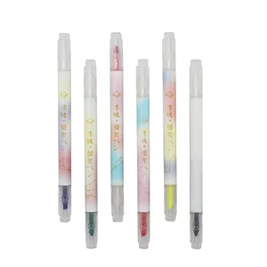 OEM 2021 New Arrival Multi-color Erasable Marker Pen Erasable Friction Pen for Kids with logo Printed Highlighter Marker Pen