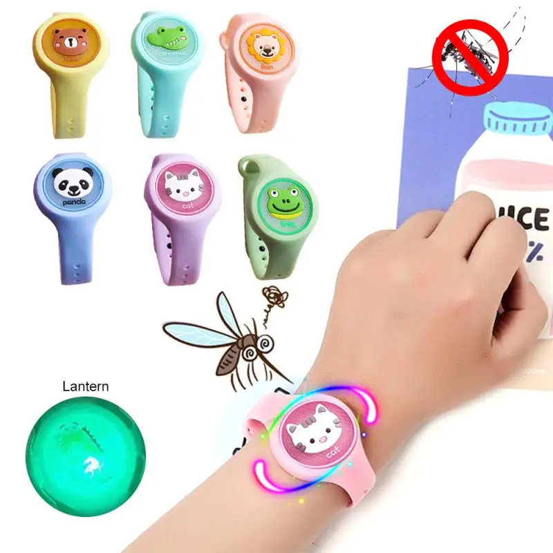 Ladepe 1pc Cute Animal Mosquito Repellent Bracelet Kids Outdoor Summer Silicone Pest Reject Wristband Slap Bracelet