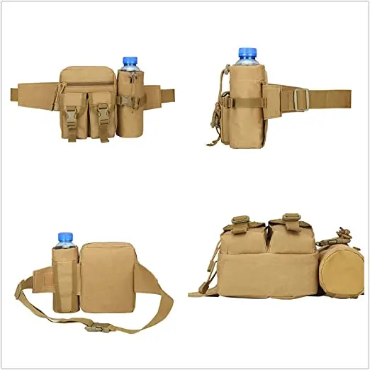 Aoutacc, marsupio tattico militare con porta borraccia e porta