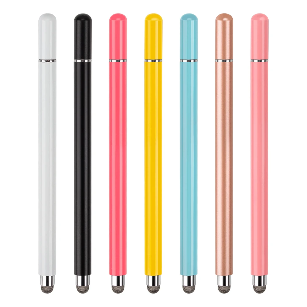 High Sensitive Compatible Swiftly Touch Pen Promotional 2 in 1 Multi Funtion Double Heads Disc Pen with Magnet Cap