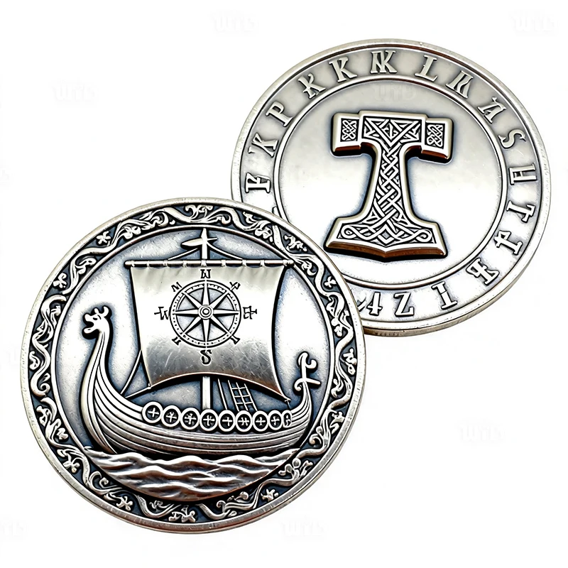 Moeda de Desafio Dupla Zona de Prata e Liga de Zinco, Metal, Gravação em Esmalte Macio, Fundição sob Pressão, Moeda Comemorativa de Coleção