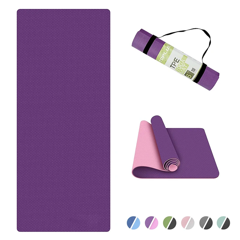 double layer suede travel yoga mat