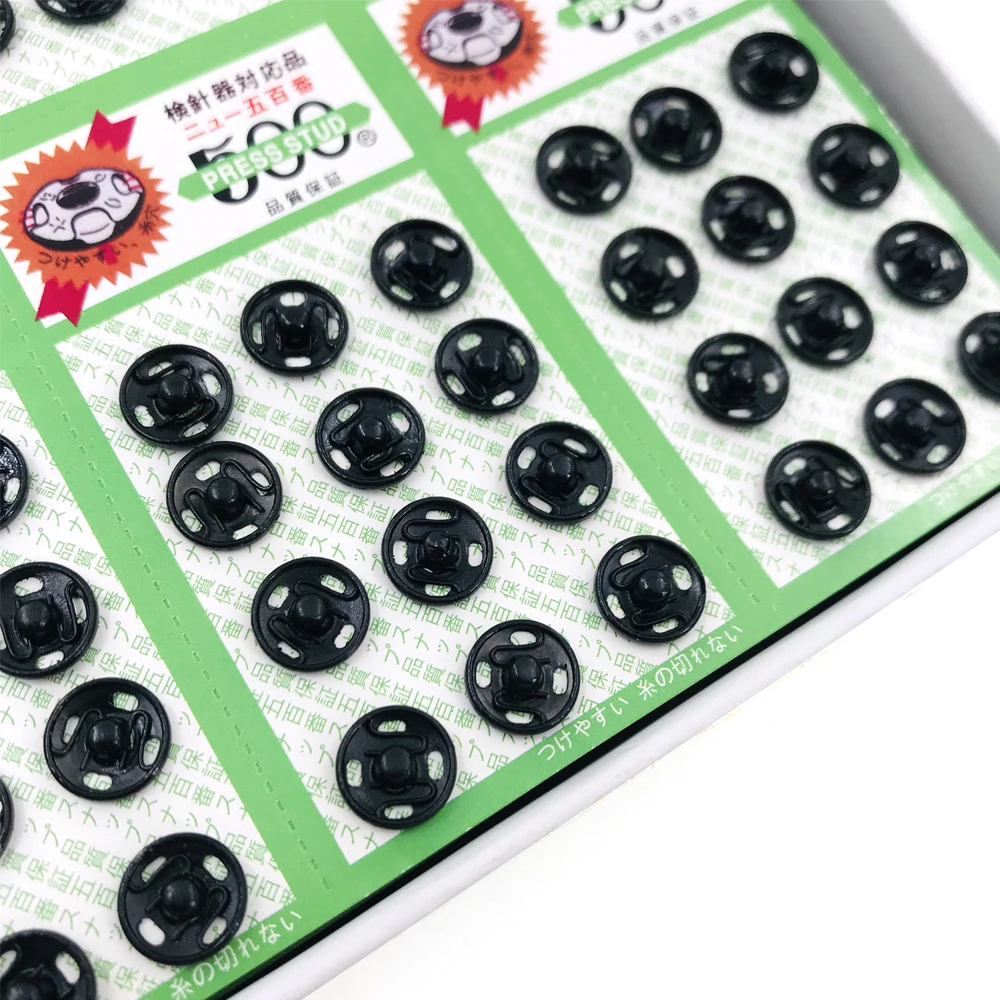 Best Price Fasteners Button for Sewing Double Sided Iron Black  8.5/10/12 MM  Press Studs Snap Buttons Manufacturer