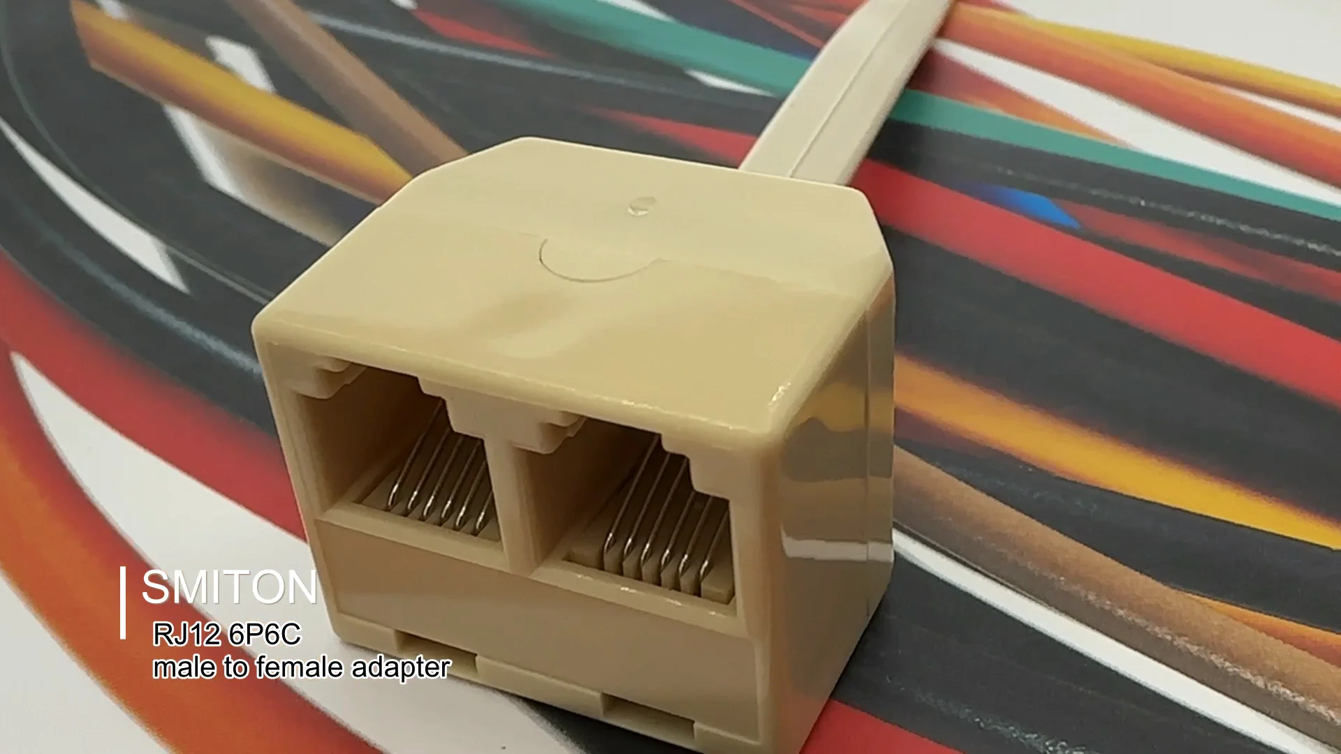 Intronics RJ-12 T-Adapter Modular - Grauer Adapter Männlich/weiblich Für Telefonkabel