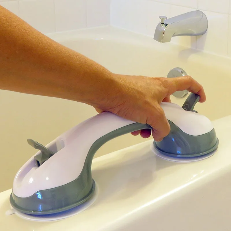 Suction Shower Grab Grip Bar Shower Handle & Bathroom Bathtub Handle Heavy  Duty Safety Grab Bar Non Slip - ONLY for Tiles Glass & Hard Plastic