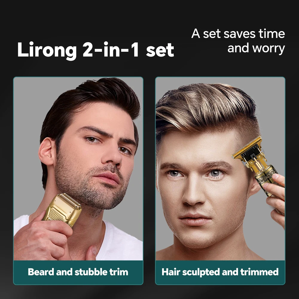 2 in 1 Professional Salon Hair Grooming Set LCD Display Hair Clippers Trimmers Electric & USB Powered for Household RV Hotel Use supplier