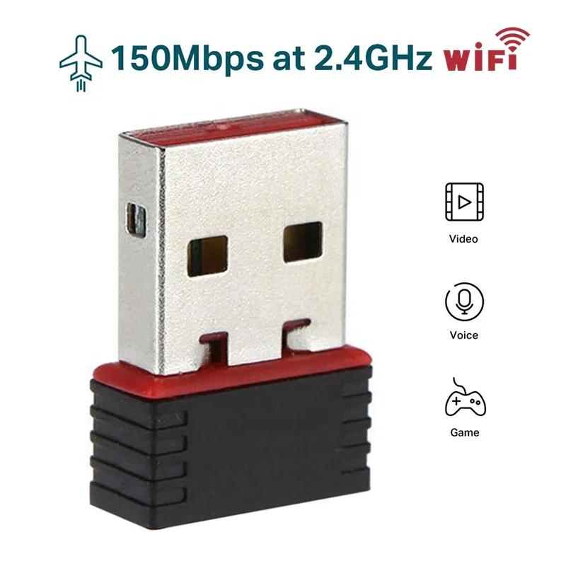 Factory Price RTL8188 Chipset Mini USB 2.0 WiFi Wireless Adapter WI-FI Network Card 802.11n 150Mbps Network WI FI Adapte