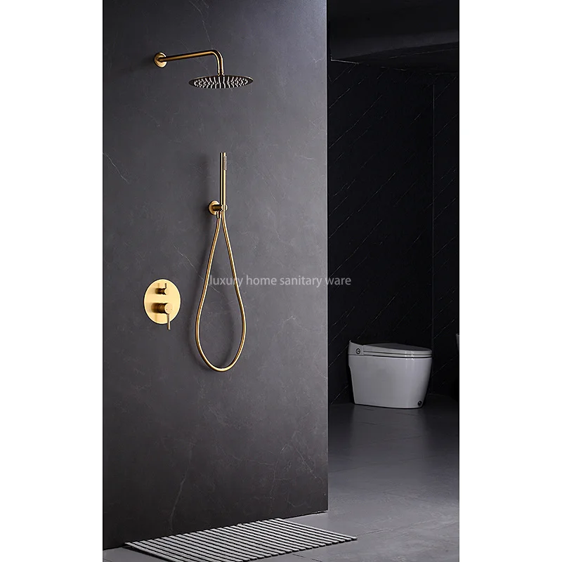 Factory Direct Hotel Bathroom Concealed Shower Faucet Bathroom Shower Set High Pressure Shower with Handheld Spray
