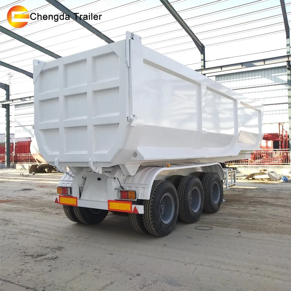 3 Axles 4 Axles 2 Axle Dump Trailers 32 Cbm 40 Ton Hydraulic Tipper Trailer