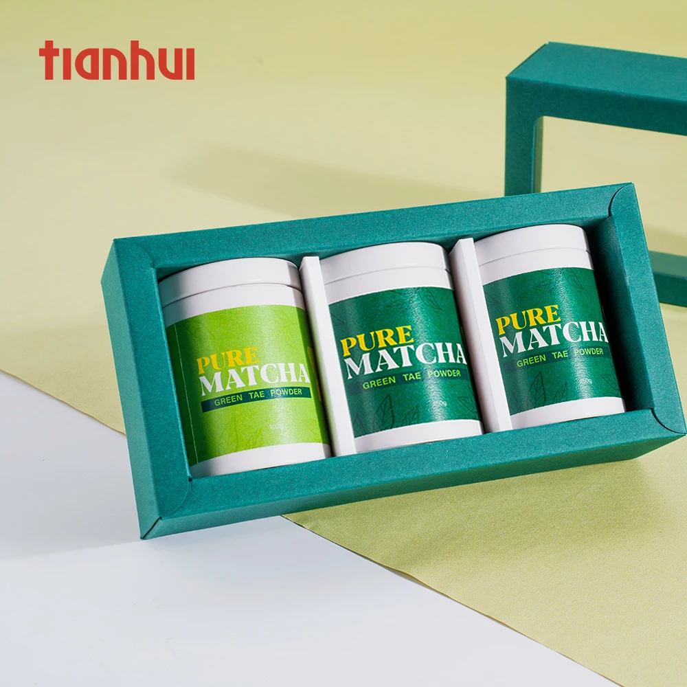 Latas de embalagem de especiarias pequenas Matcha Spice Jar de lata de metal Tinahui