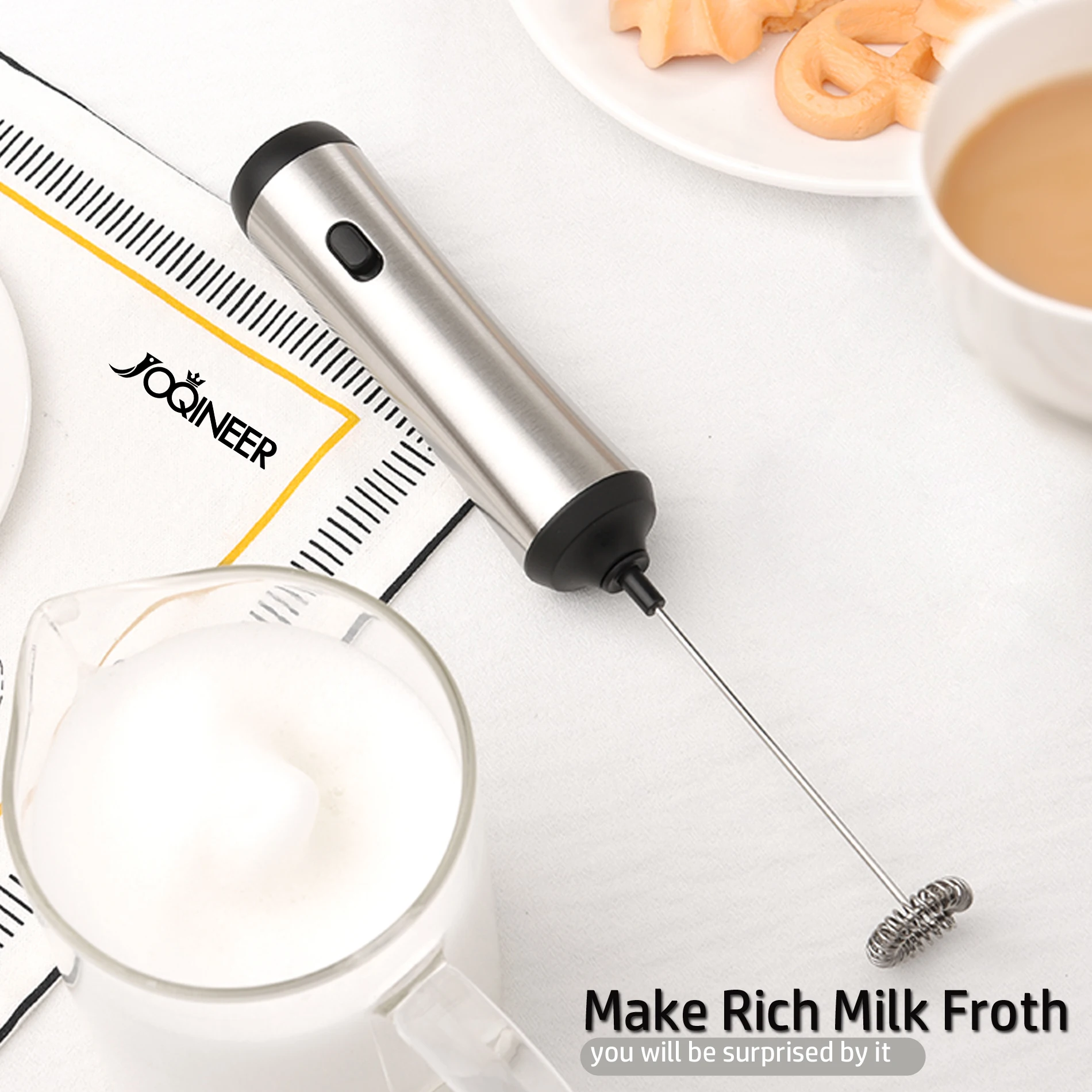 Amazon Hot Selling Rechargeable Milk Frother Handheld Milk Frother